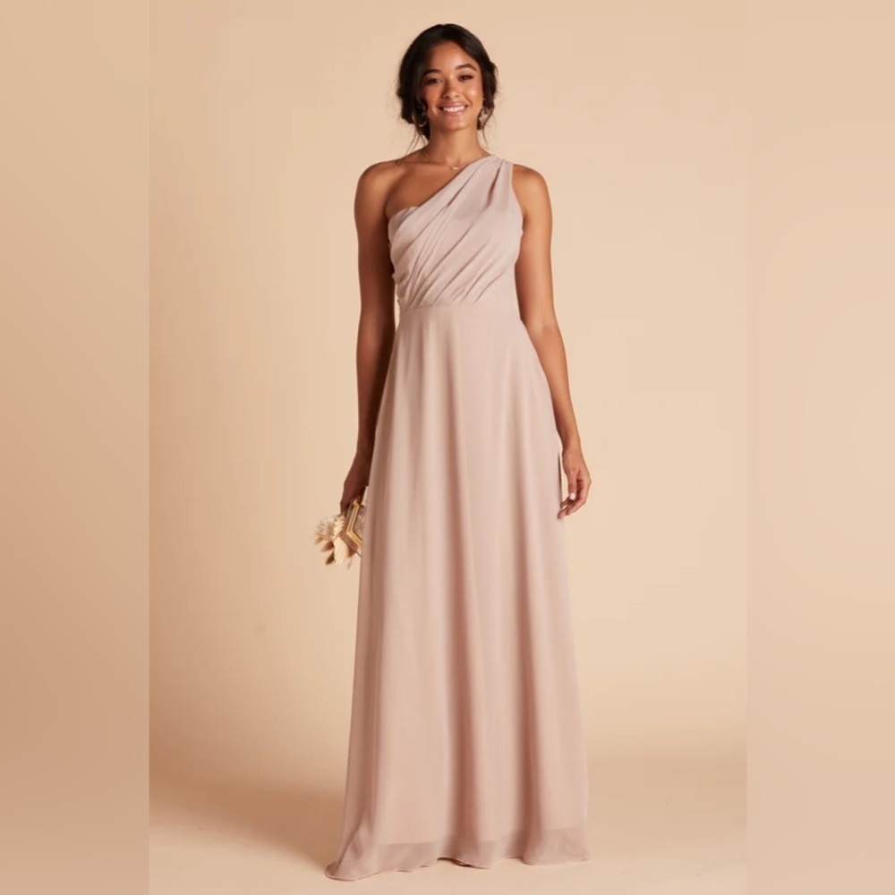 NWT Birdy Grey Kira Chiffon Dress in Taupe